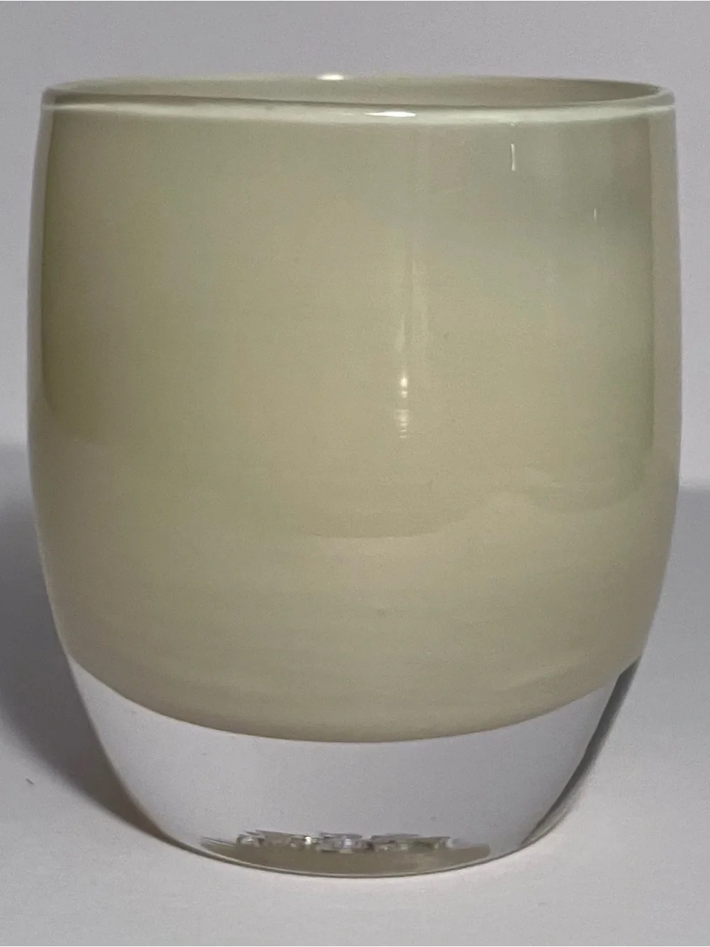 GLASSYBABY Pre-Triskelion HANDBLOWN Votive Candle Holder / IVORY CREAM / Seattle